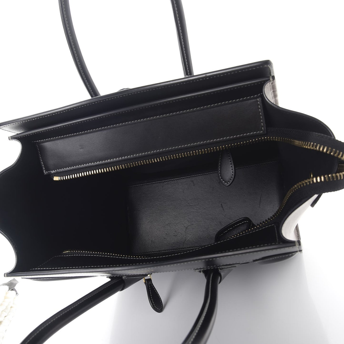 Glazed Calfskin Micro Tri-Color Luggage Dark Blue