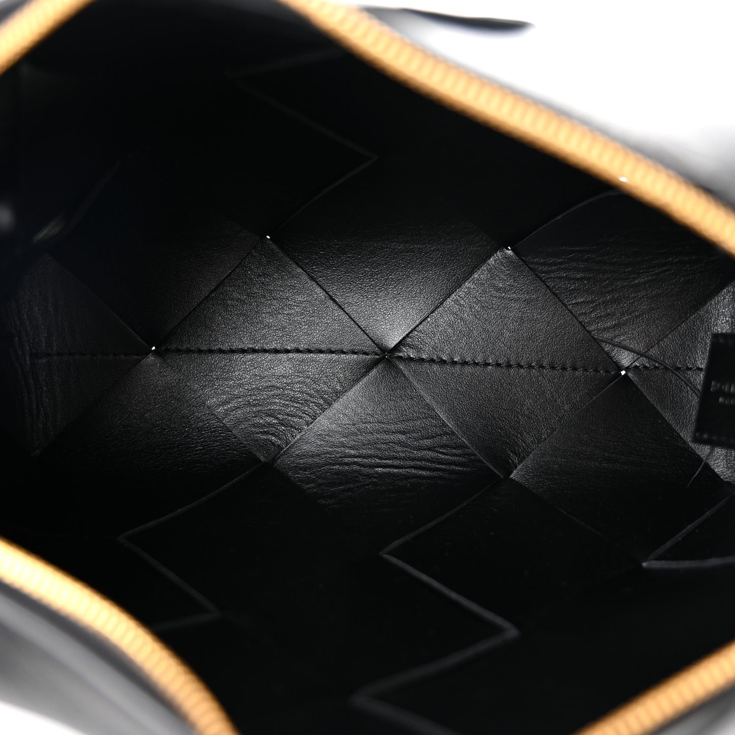 Lambskin Maxi Intrecciato Small Cassette Camera Bag Black