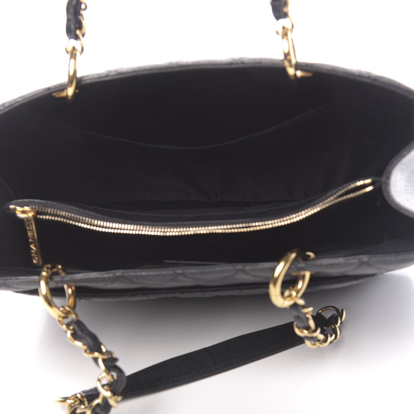 Caviar Quilted Grand Shopping Tote GST Black