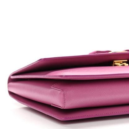 Salvatore Ferragamo Printed Calfskin Ginny Shoulder Bag Anemone 8 of 9