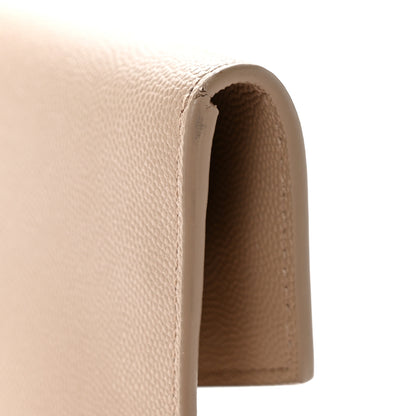 Saint Laurent Grain De Poudre Uptown Pouch Dark Beige 9 of 10