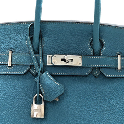 Hermes Togo Birkin 30 Blue Jean 8 of 10