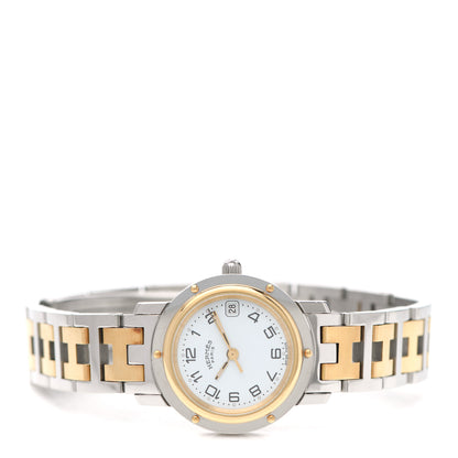 Hermes Stainless Steel 24mm Clipper Quartz Watch Gold 4 of 8