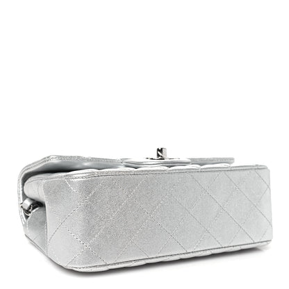 Chanel Metallic Lambskin Quilted Mini Rectangular Flap Silver 4 of 10