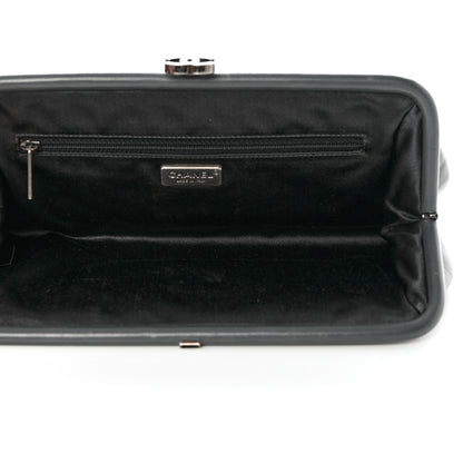 Chanel Lambskin Stitched Timeless Clutch Grey 5 of 9