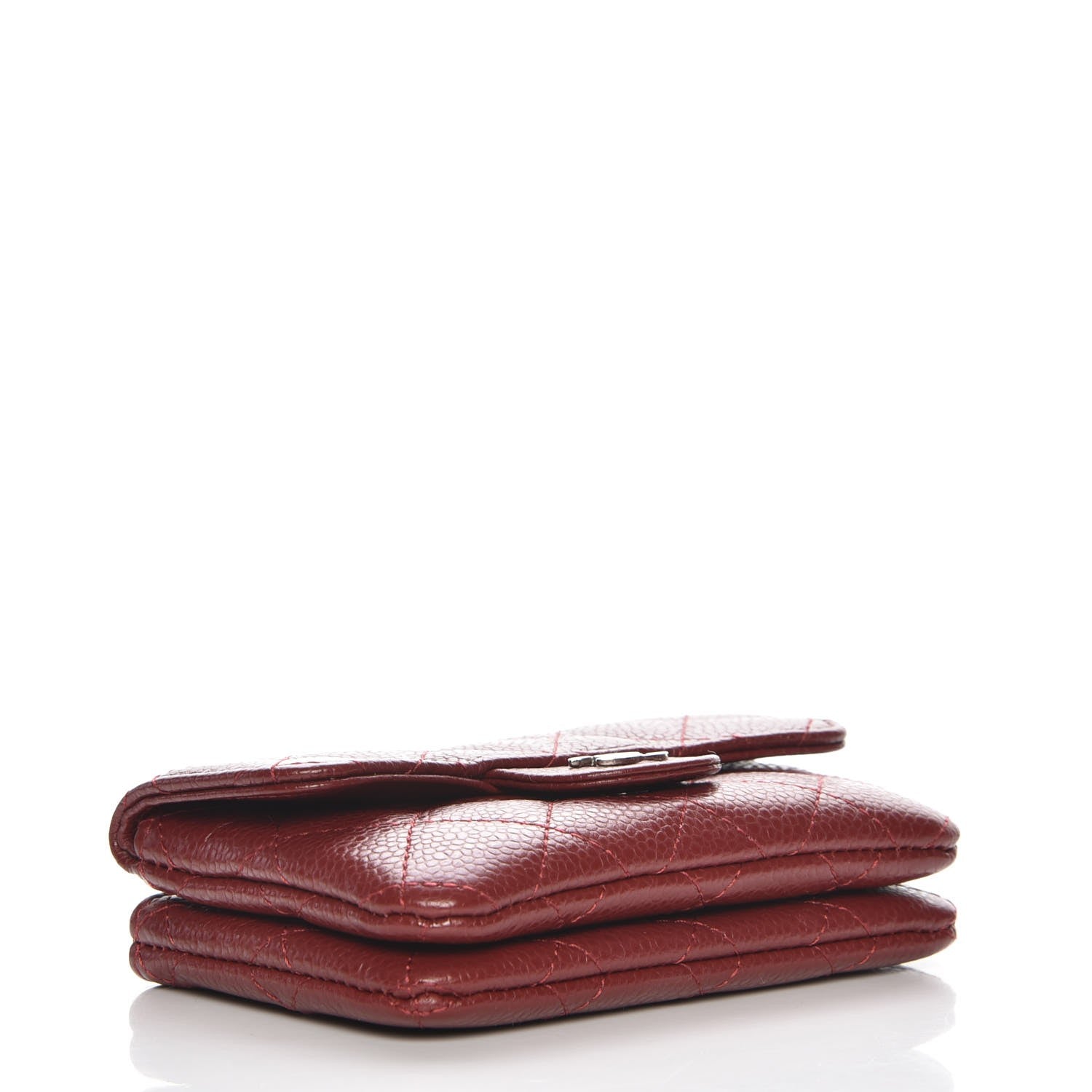 Chanel Caviar Quilted Coin Purse Dark Red 4 of 9