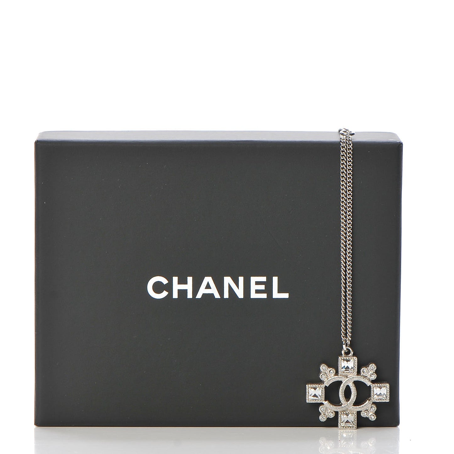 Crystal CC Necklace Silver