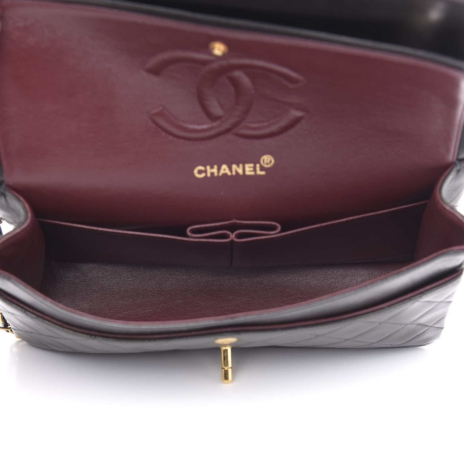 Chanel Lambskin Quilted Medium Double Flap Black 5 of 14