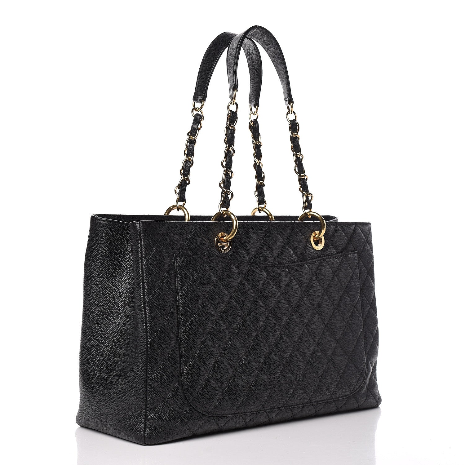Chanel Caviar Quilted XL Grand Shopping Tote GST Black 3 of 9
