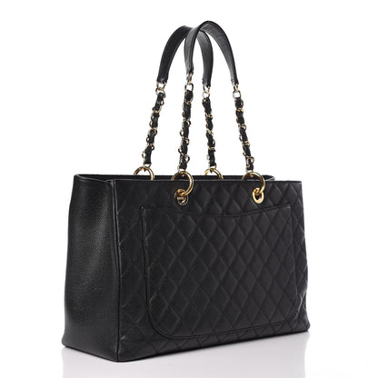 Chanel Caviar Quilted XL Grand Shopping Tote GST Black 3 of 9