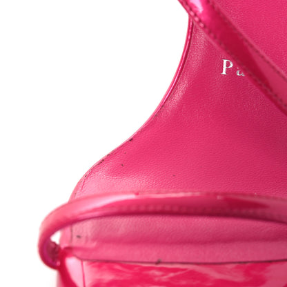 Christian Louboutin Metallic Patent Rosalie 100 Sandals 38 Pink 11 of 11