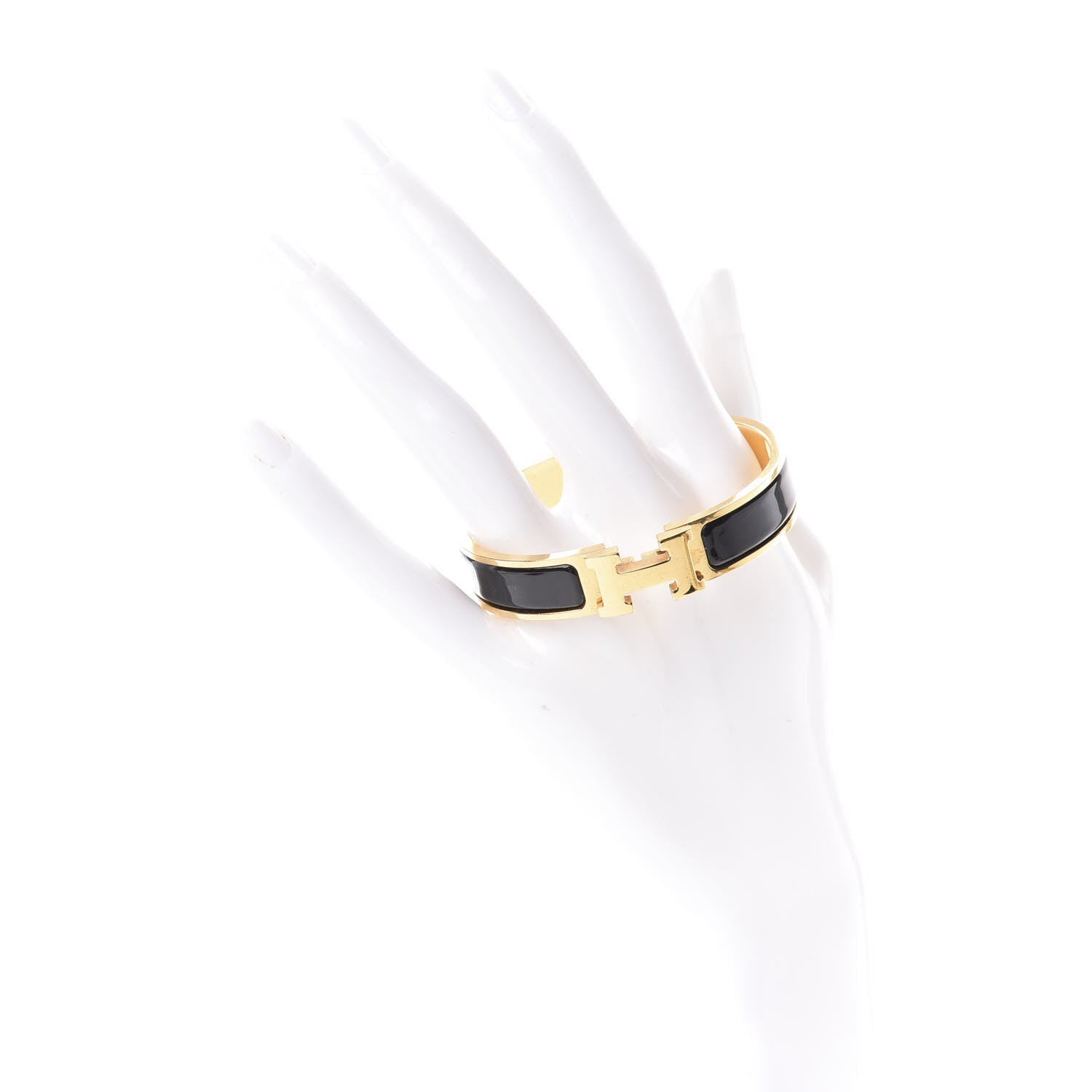 Hermes Enamel Narrow Clic Clac H Bracelet PM Black 2 of 4