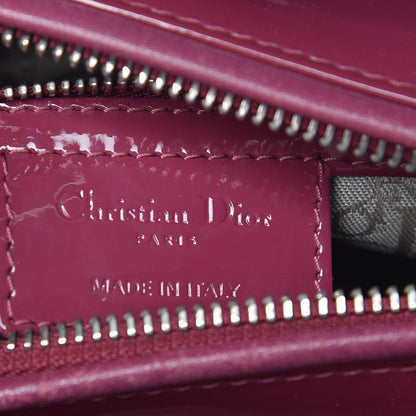 Christian Dior Patent Cannage Medium Lady Dior Dark Pink 8 of 14