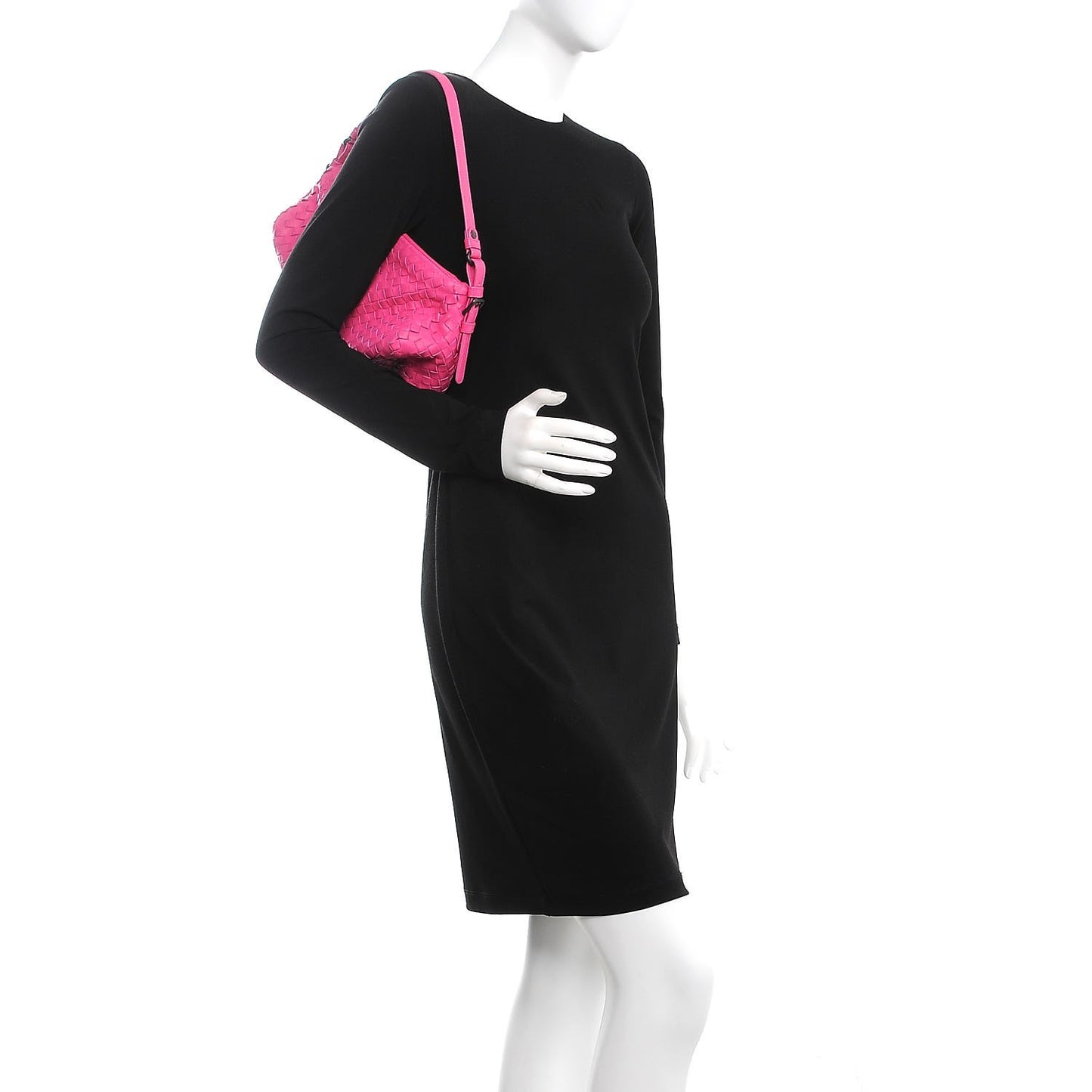 Nappa Intrecciato Shoulder Bag Pink