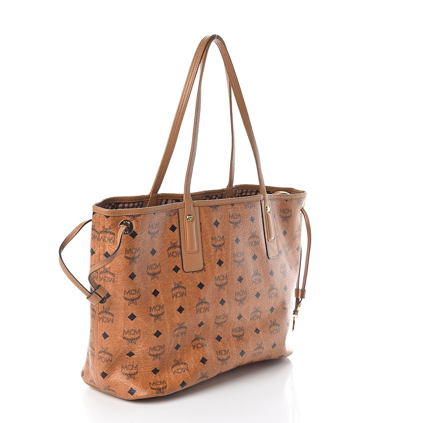 Visetos Medium Liz Reversible Shopper Tote Cognac
