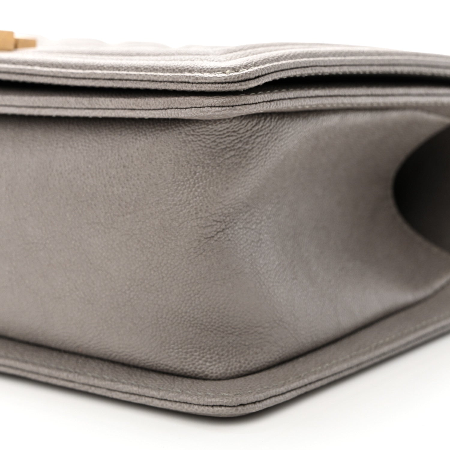 Chanel Caviar Quilted Medium Boy Flap Grey 10 of 11