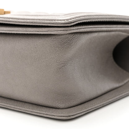 Chanel Caviar Quilted Medium Boy Flap Grey 10 of 11