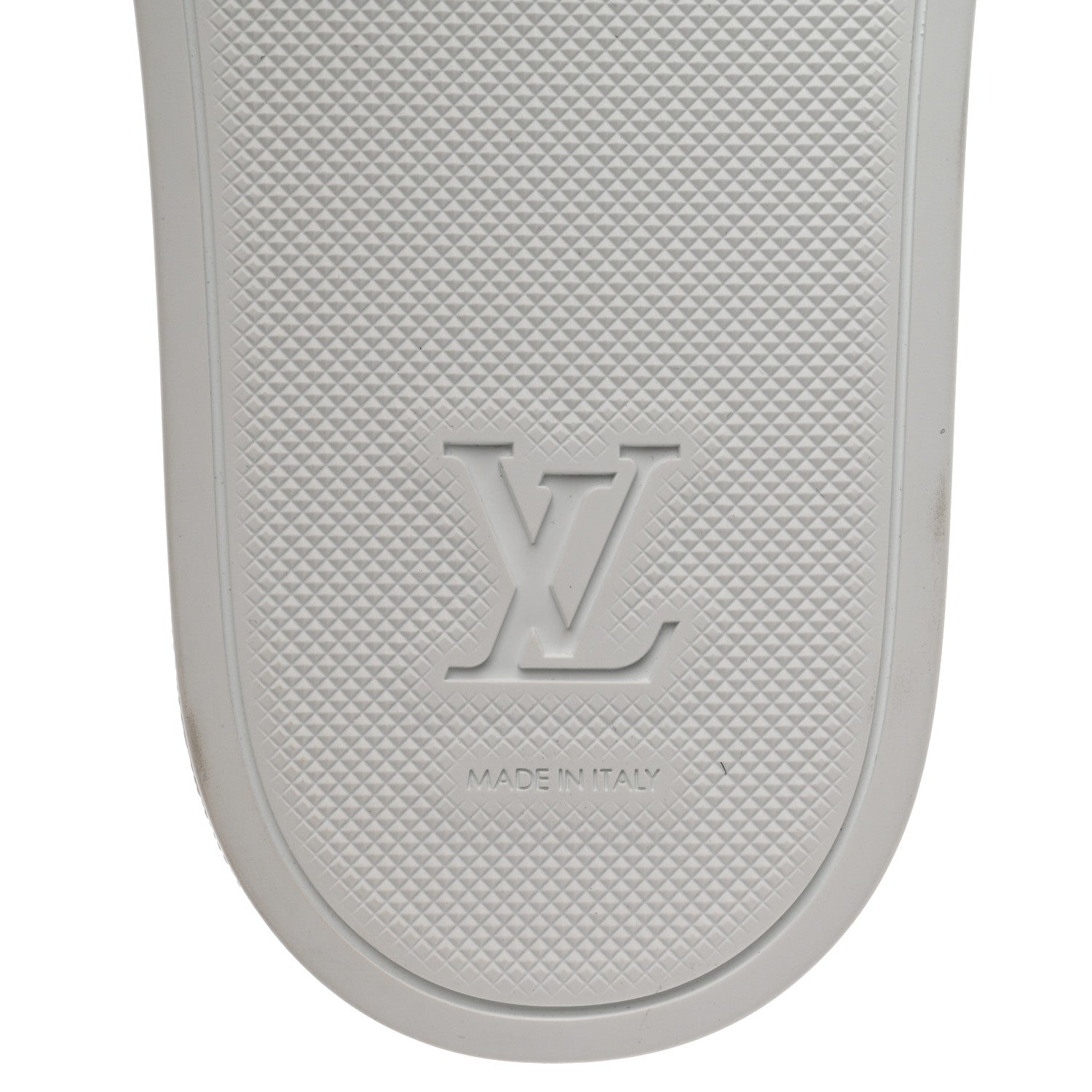 Louis Vuitton Metallic Rubber Embossed Monogram Mens Waterfront Mules 9 8 of 8