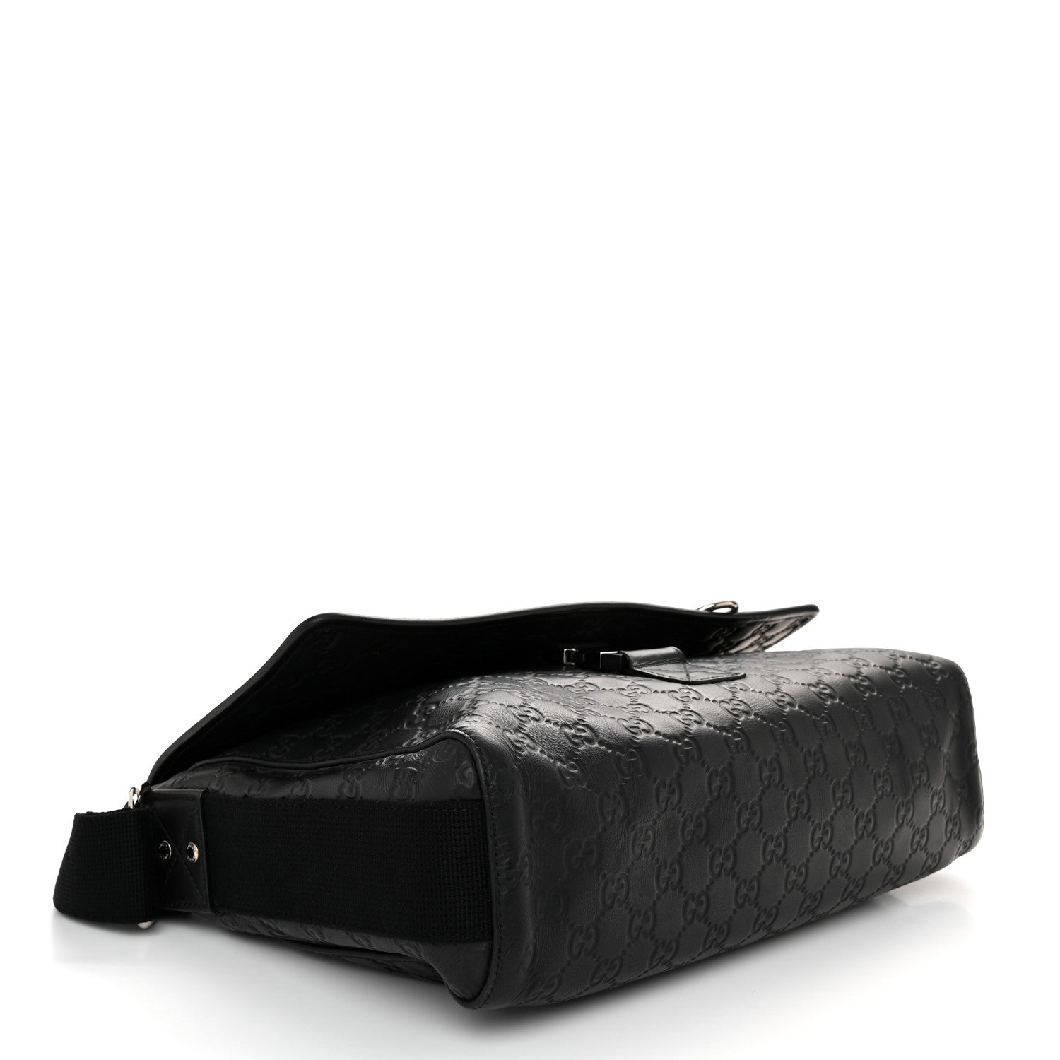 Gucci Rubber Guccissima Medium Messenger Bag Black 4 of 10