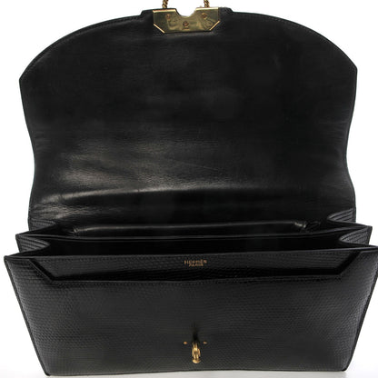 Hermes Lizard Sac Cordeliere Black 21 of 22