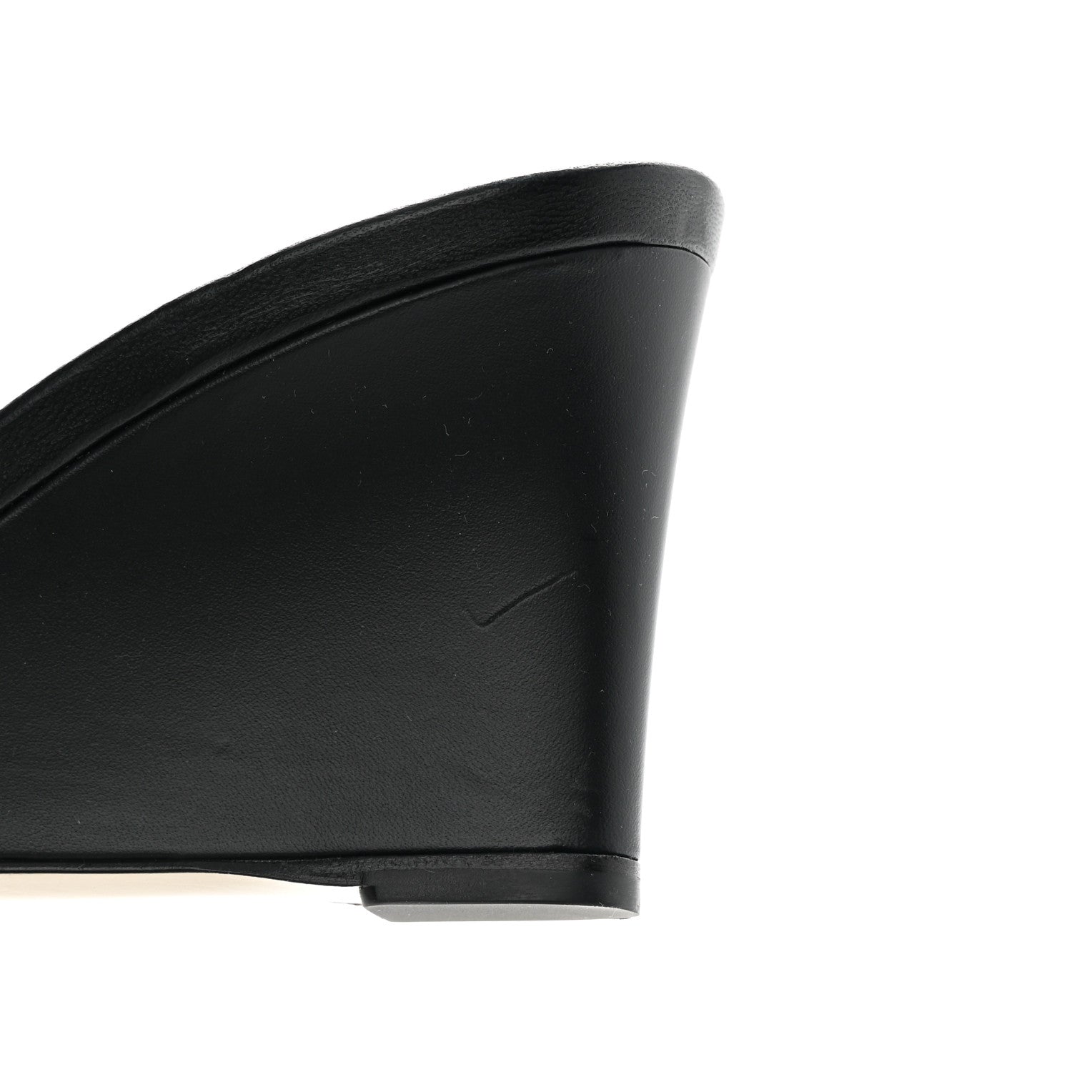 Valentino Garavani Calfskin Rockstud Wedge Sandals 38.5 Black 10 of 10
