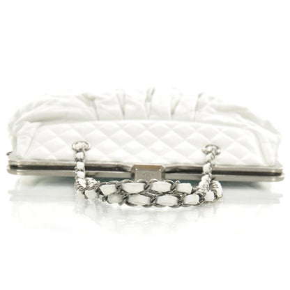 Chanel Iridescent Calfskin Chic Quilt Frame Tote White 6 of 9
