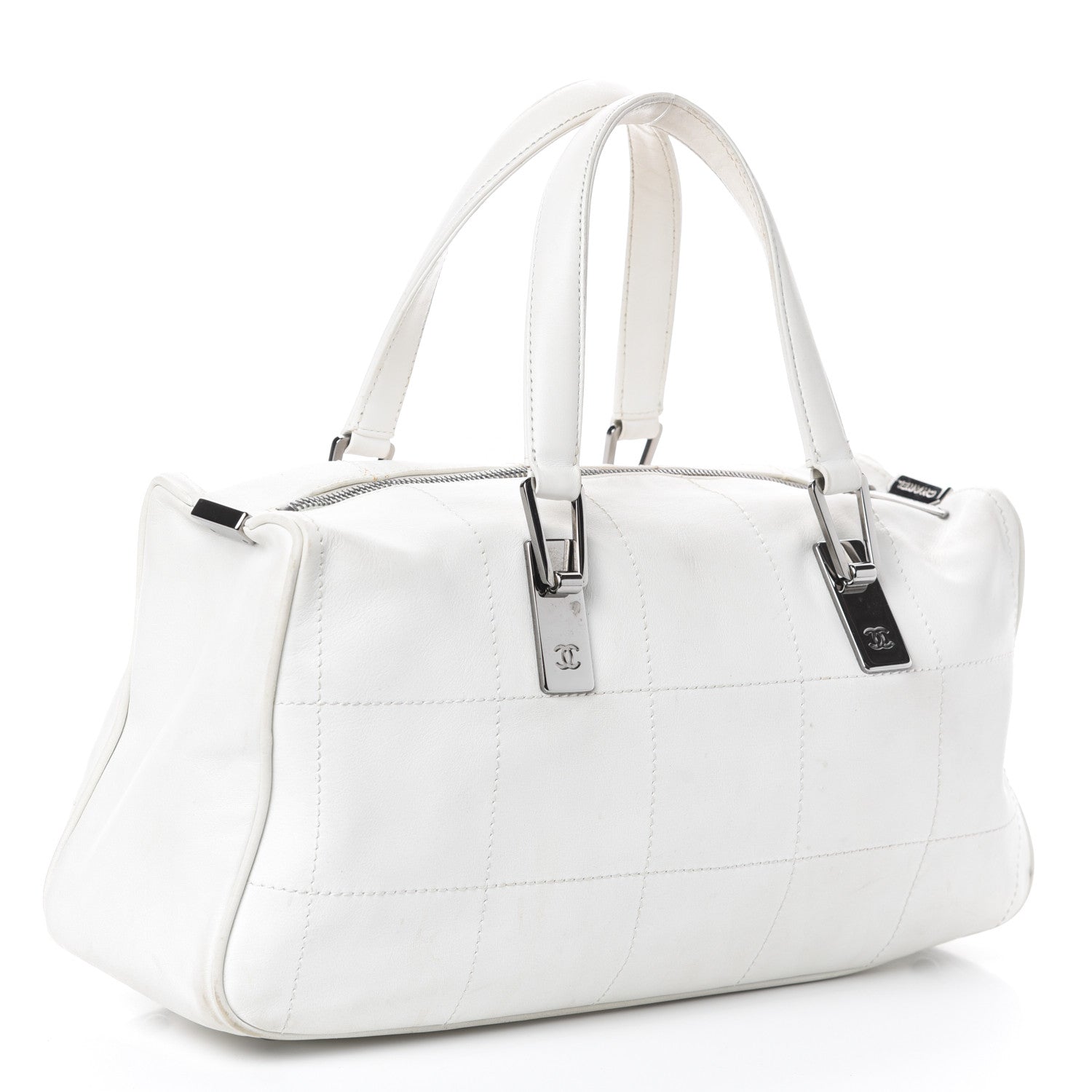 Chanel Calfskin Square Stitched Large Tote White 3 of 9
