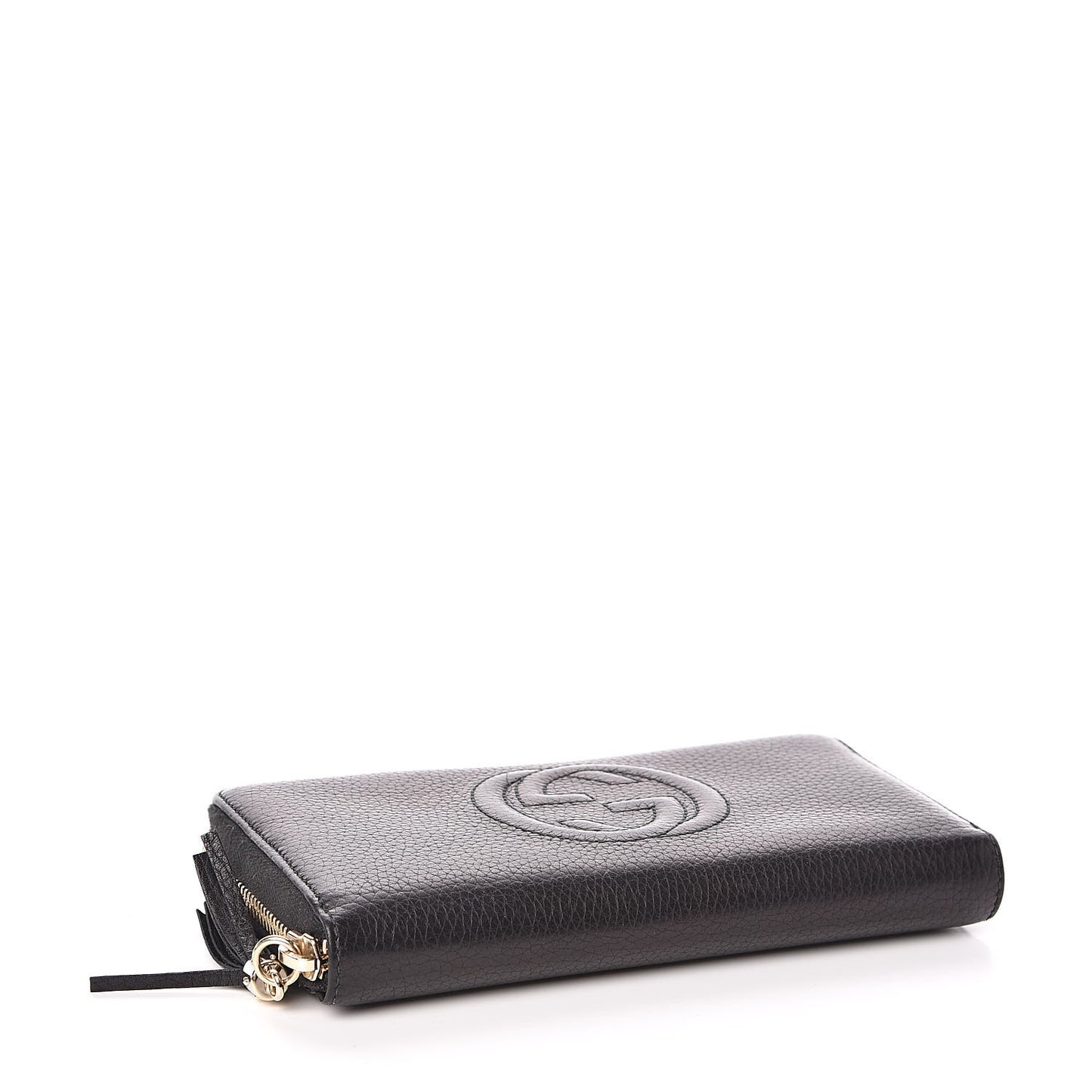 Calfskin Soho Zip Around Wallet Black