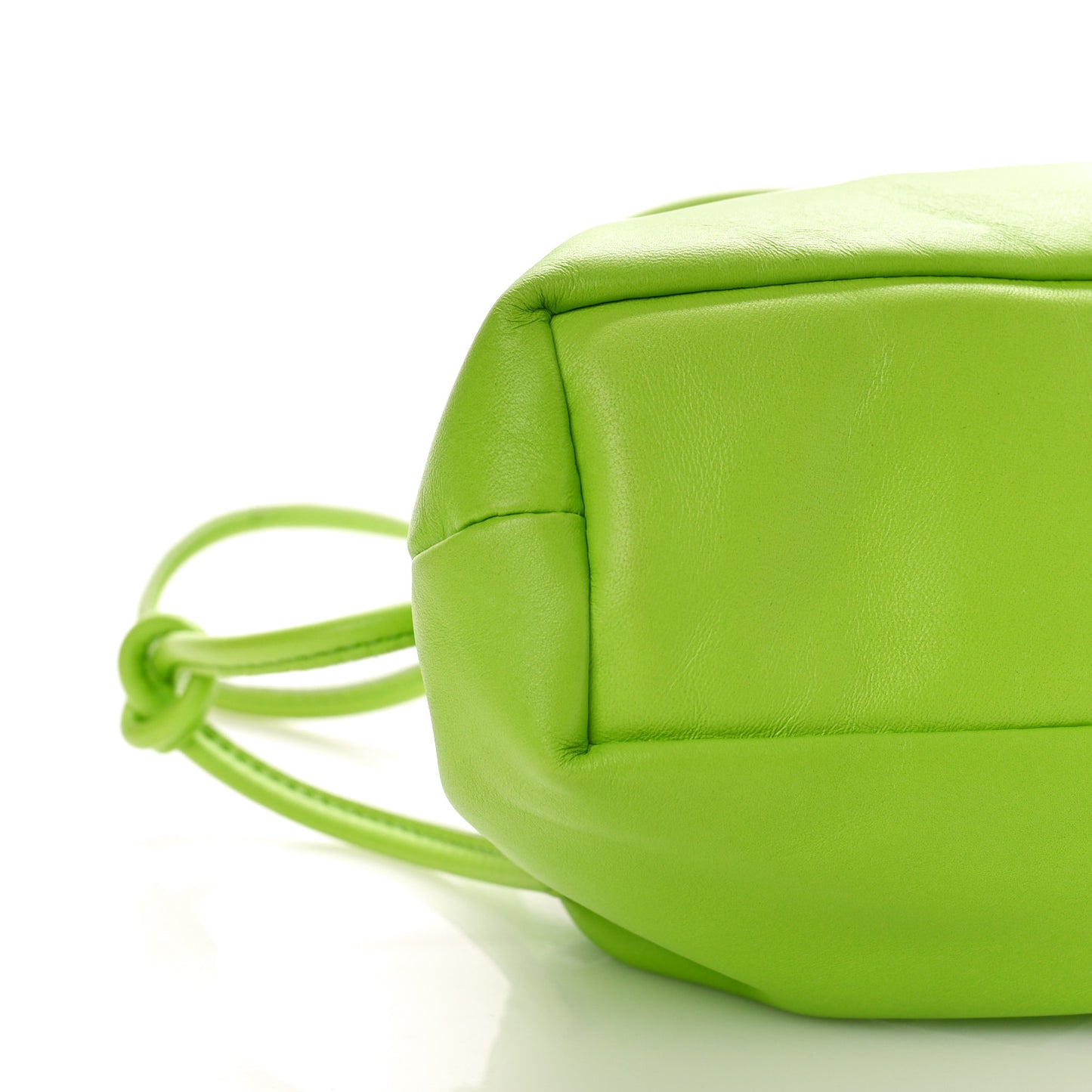 Lambskin Mini Cloud Clutch Electric Lime