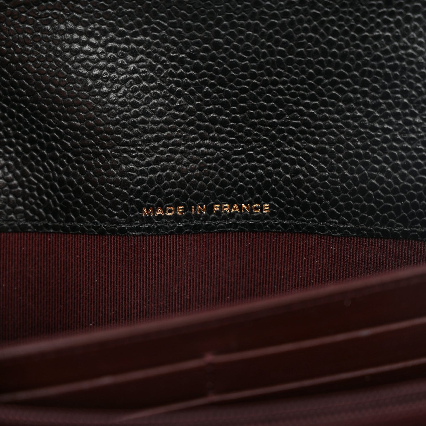 Caviar Quilted Large Flap Wallet Black
