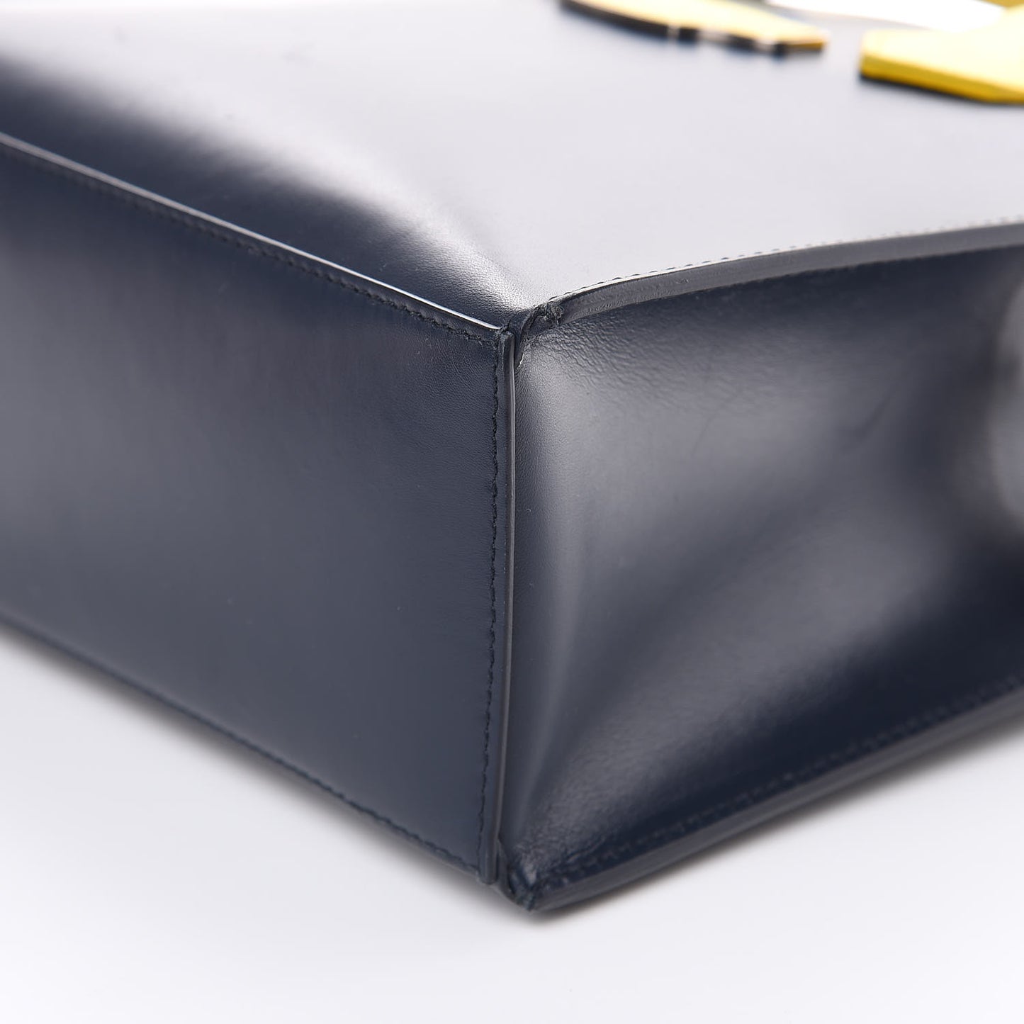 Smooth Calfskin Karung Mini All Afternoon Tote Bleu Outremer Jaune Citrus