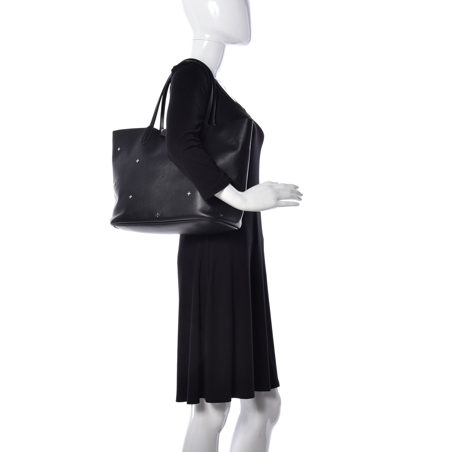 Givenchy Calfskin Metal Cross Small Antigona Tote Black 3 of 15