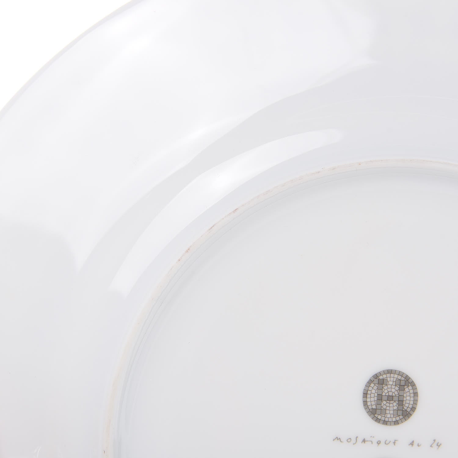Hermes Porcelain Mosaique Au 24 Platine Dinner Plate Set of 2 5 of 6