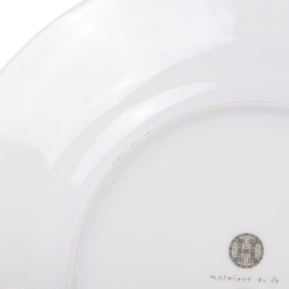 Hermes Porcelain Mosaique Au 24 Platine Dinner Plate Set of 2 5 of 6