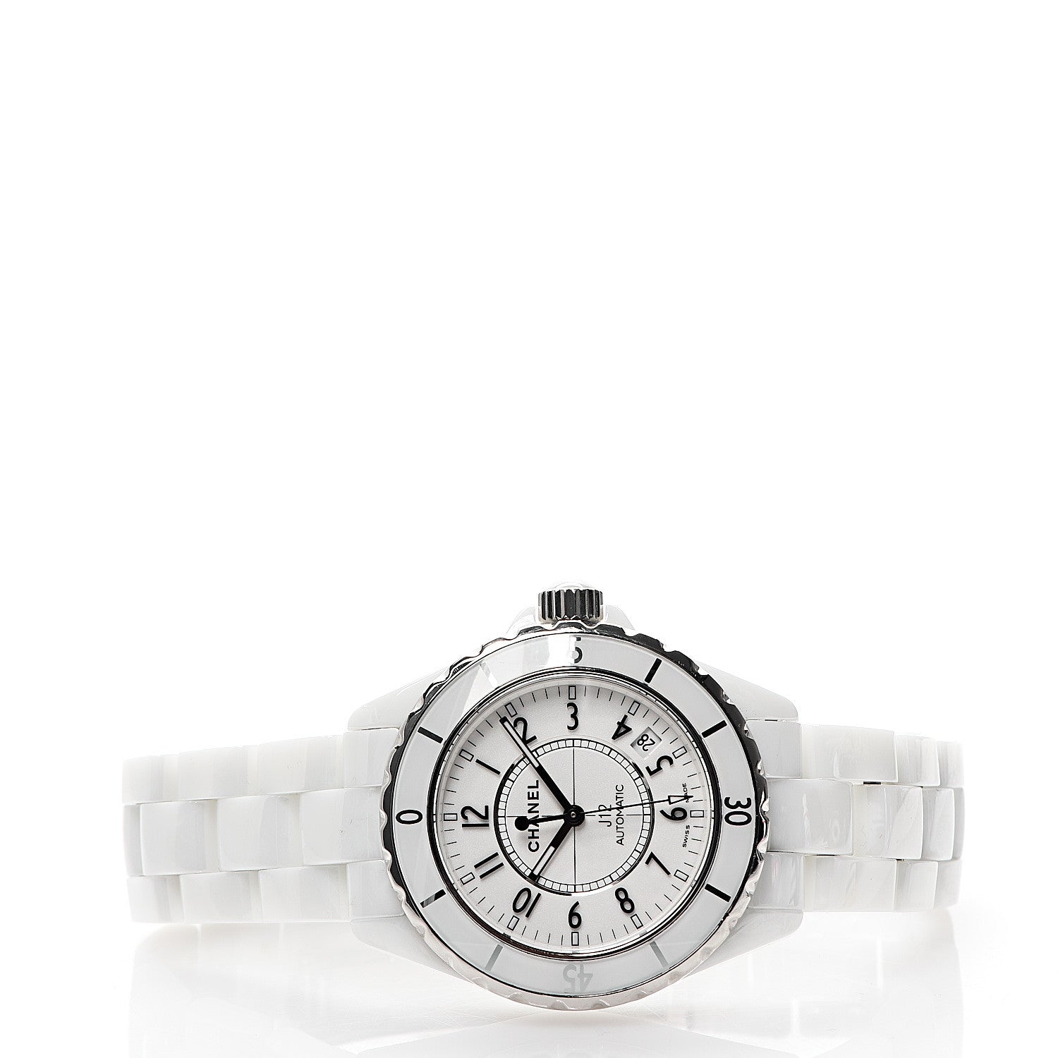 Chanel Stainless Steel Ceramic 38mm J12 Automatic Watch White 2 of 5