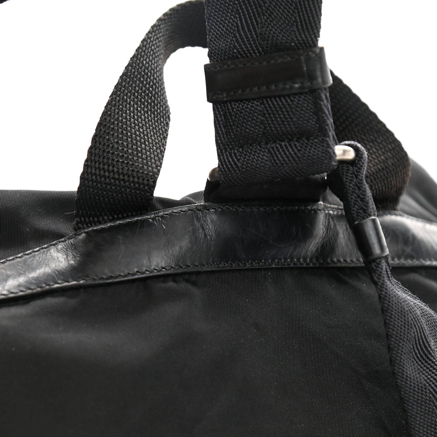 Prada Tessuto Nylon Saffiano Medium Backpack Black 19 of 20