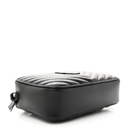 Saint Laurent Calfskin Matelasse Monogram Monochrome Lou Camera Bag Black 4 of 10
