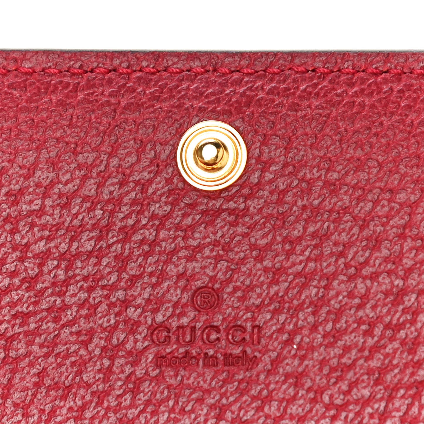 GG Supreme Monogram Flora Web Ophidia Card Case Red