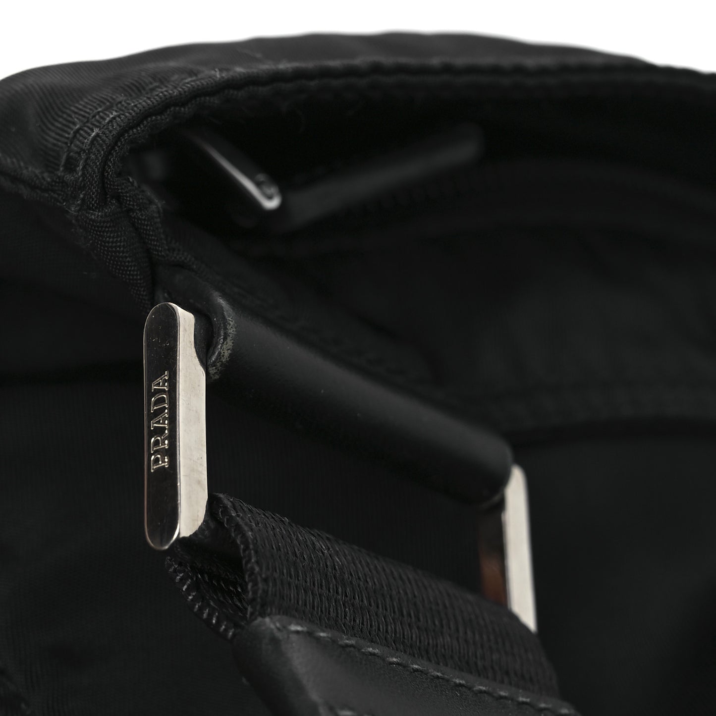 Nylon Vela Flat Messenger Bag Black