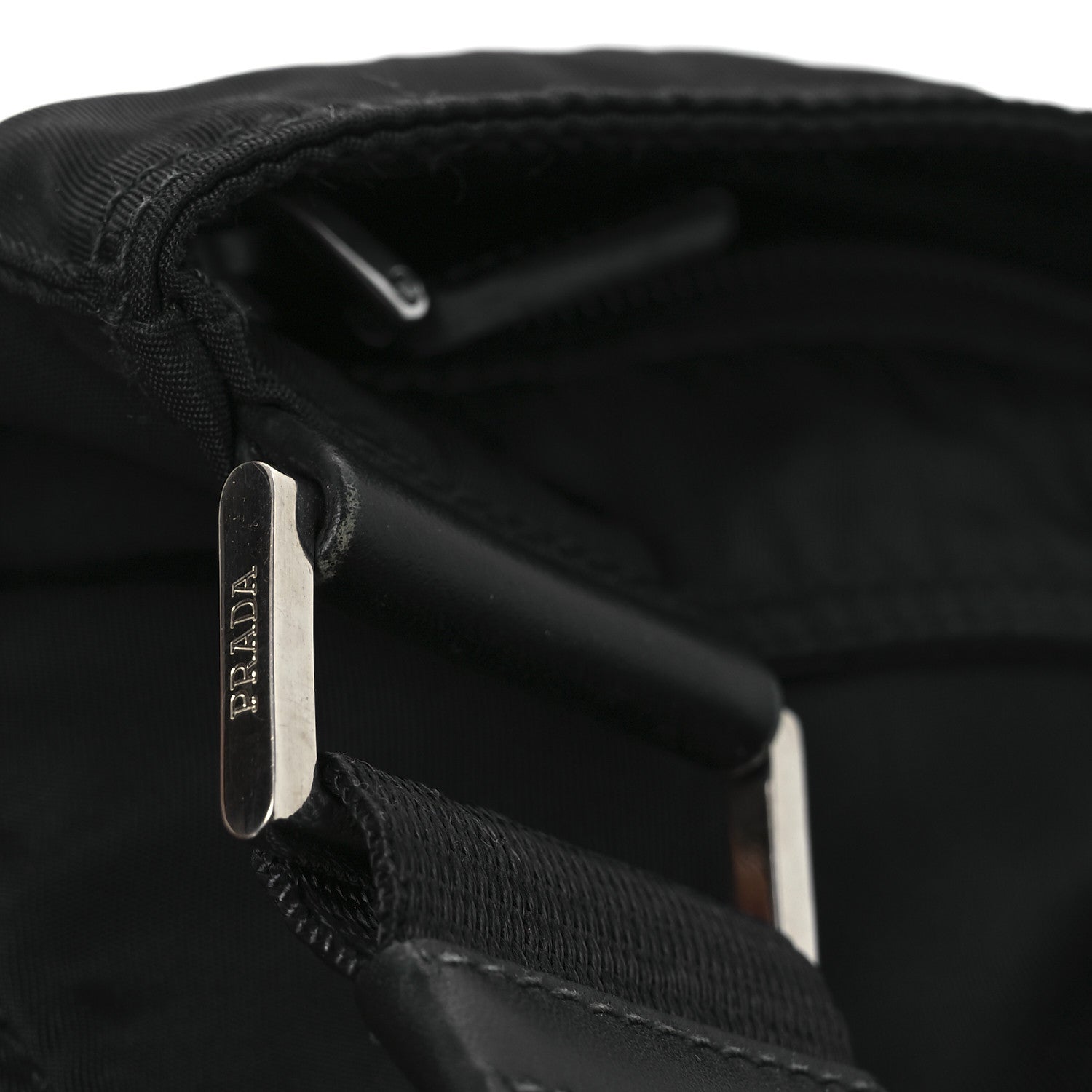 Prada Nylon Vela Flat Messenger Bag Black 14 of 16