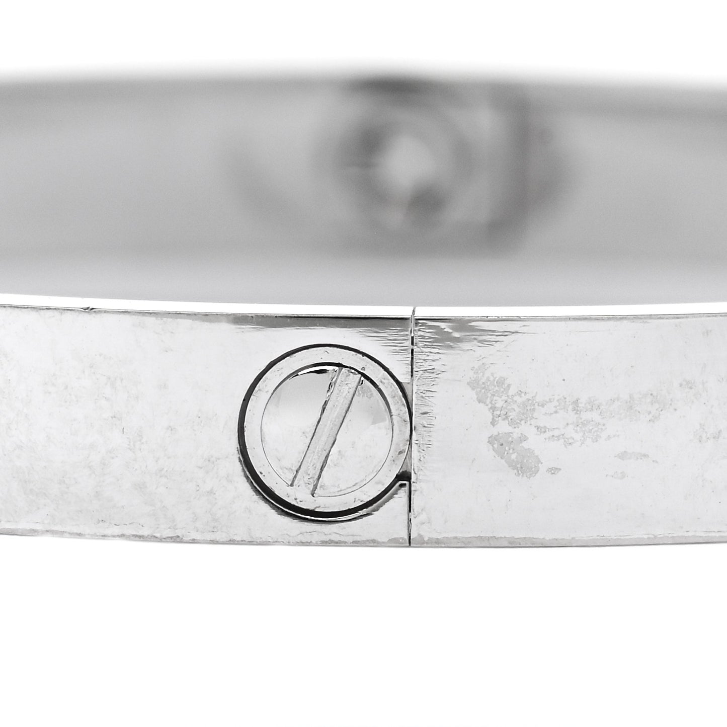 18K White Gold 4 Diamond Love Bracelet 19