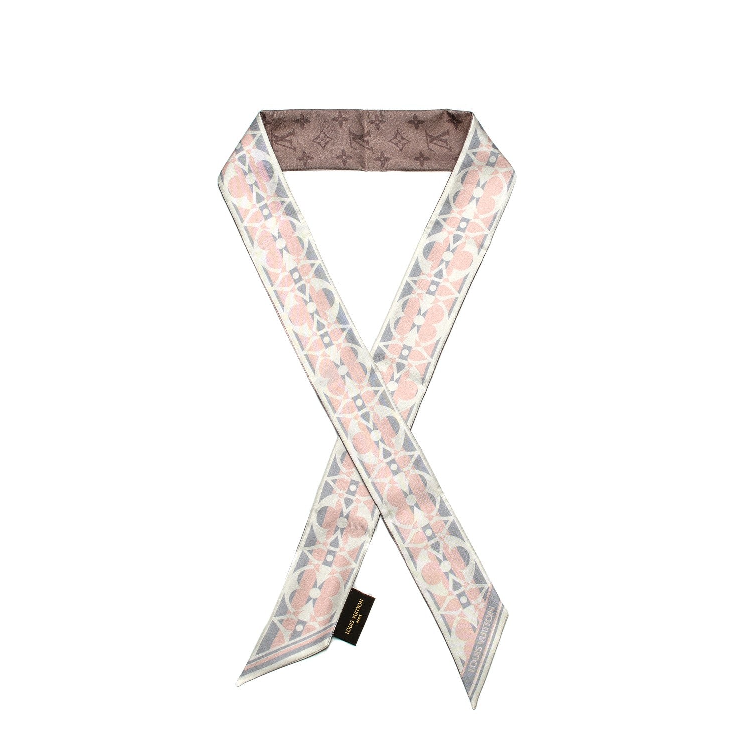 Louis Vuitton Silk Monogram Flower Ink BB Bandeau Light Pink 1 of 4
