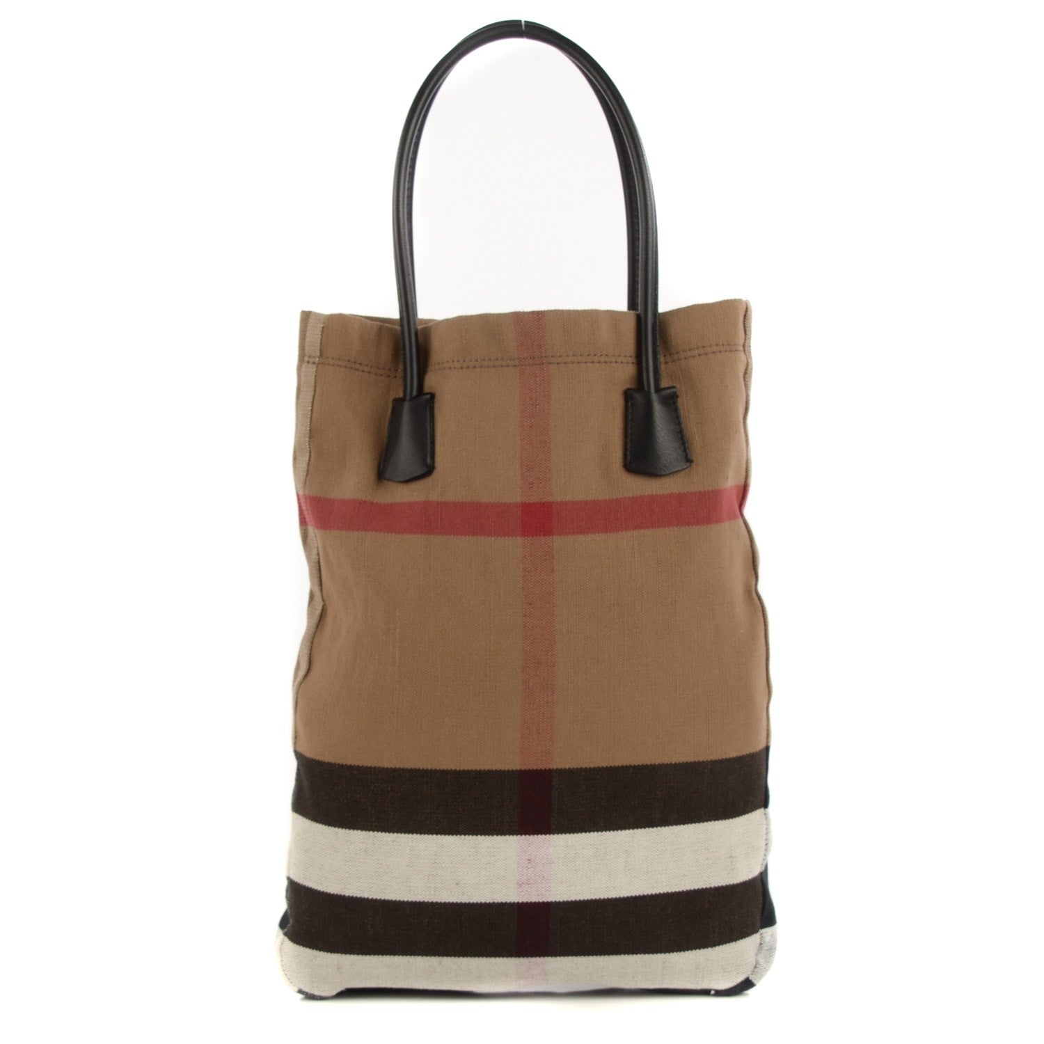 Burberry Canvas Mega Check Medium Lauriston Tote Black 1 of 6