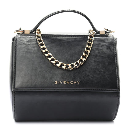 Givenchy Textured Calfskin Mini Pandora Box Chain Crossbody Bag Black 1 of 9