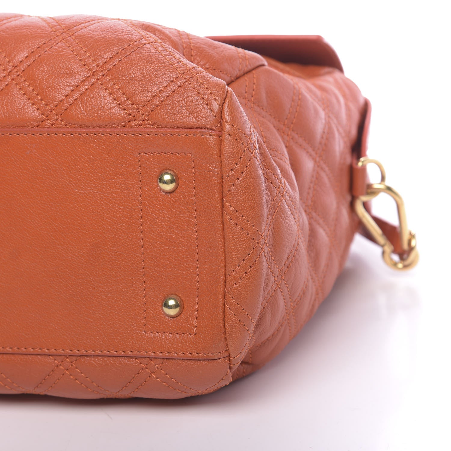 Marc Jacobs Lambskin Quilted Rudy Satchel Mandarin 10 of 10