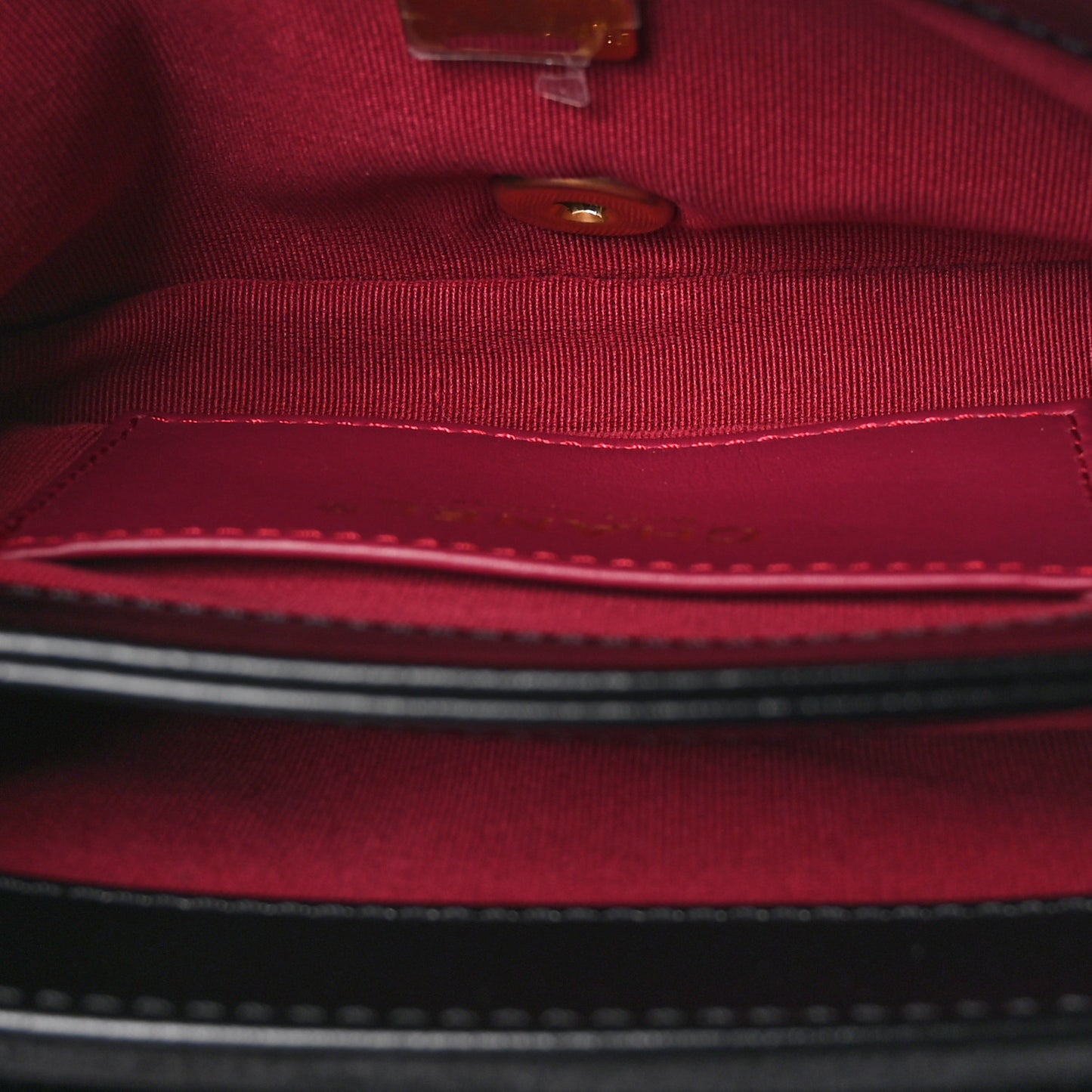 Shiny Calfskin Quilted Suede Goatskin Mini Messenger Black