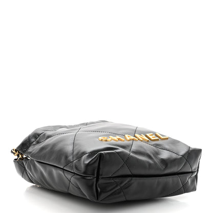 Chanel Shiny Calfskin Quilted Mini Chanel 22 Black 4 of 9