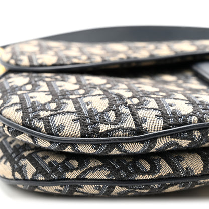 Christian Dior Oblique Saddle Bag Blue 9 of 10