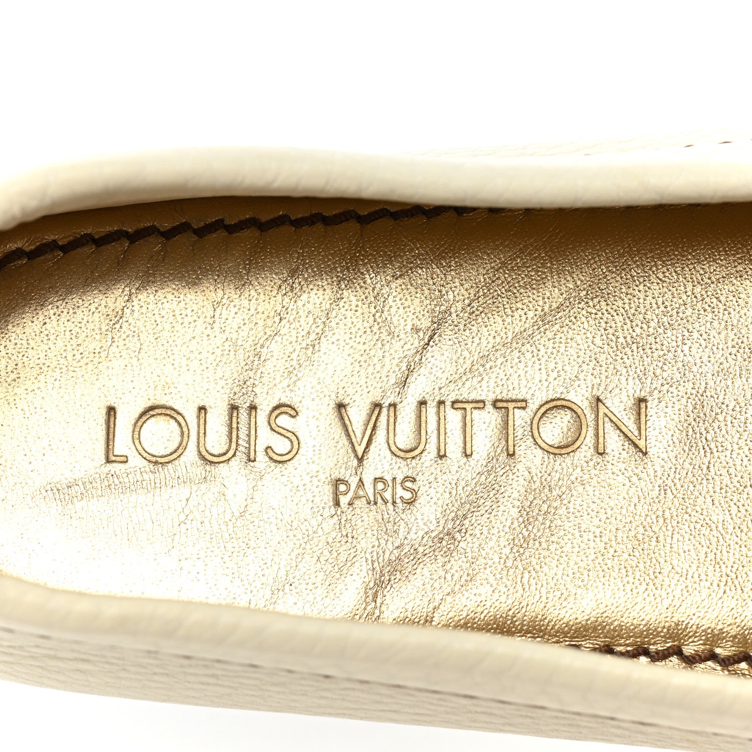 Louis Vuitton Calfskin Mens Monte Carlo Car Shoe Moccasin Loafers 36.5 White 9 of 17