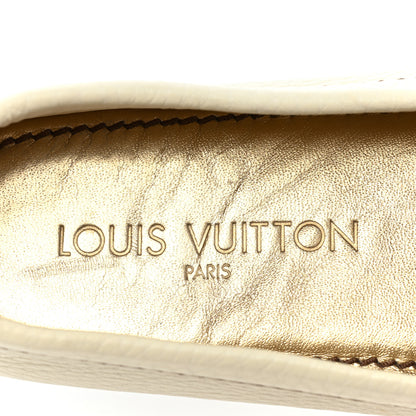 Louis Vuitton Calfskin Mens Monte Carlo Car Shoe Moccasin Loafers 36.5 White 9 of 17